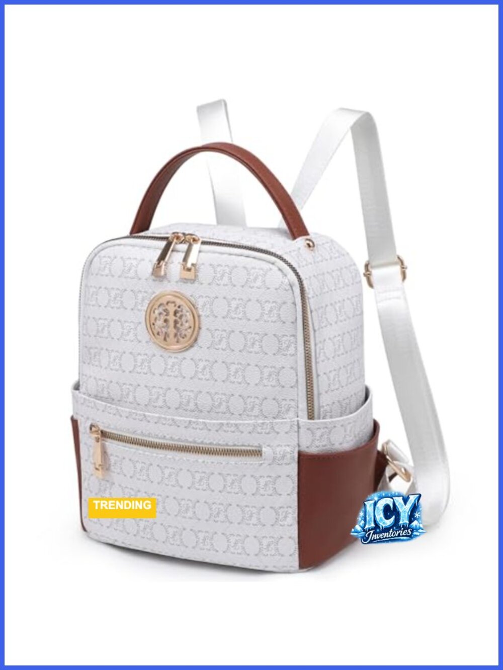 Women's Vegan Leather Mini Backpack Purse Multi Pockets